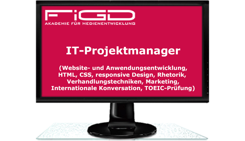 IT-Projektmanager (Website- und Anwendungsentwicklung,HTML, CSS, responsive Design, Rhetorik, Verhandlungstechniken, Marketing,Internationale Konversation, TOEIC-Prüfung)