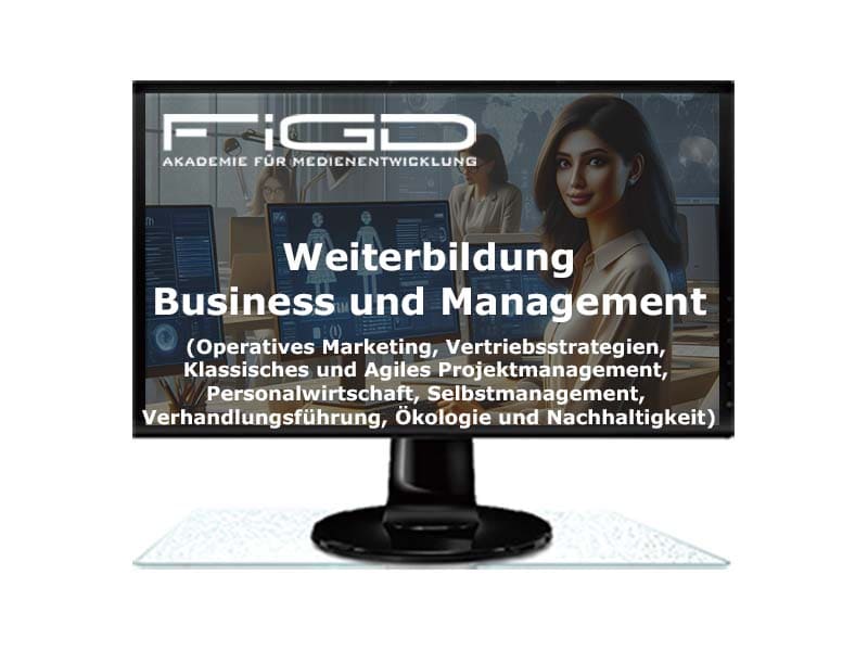 Diese umfassende Weiterbildung in "Business und Management" vermittelt Ihnen fundierte Kenntnisse in den Bereichen Marketing, Projektmanagement, Personalmanagement und Nachhaltigkeit. Sie erlernen operative und strategische Methoden, um Projekte erfolgreich zu planen, durchzuführen und zu kontrollieren sowie effektive Marketing- und Vertriebsstrategien zu entwickeln. Zusätzlich erwerben Sie wichtige Fähigkeiten im Selbst- und Zeitmanagement, Konfliktlösung und Präsentationstechniken, um als Führungskraft erfolgreich zu agieren.